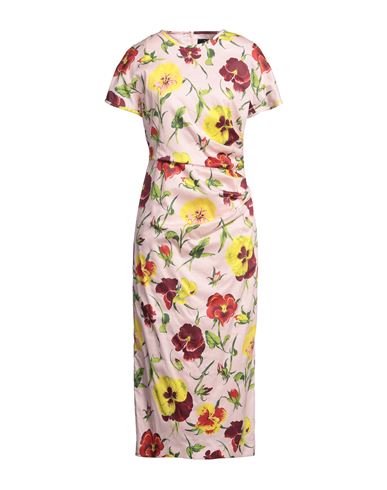 Weekend Max Mara Woman Midi Dress Pink Size 8 Cotton, Elastane In Pink