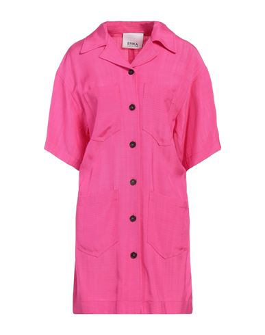 Erika Cavallini Woman Mini Dress Fuchsia Size 8 Viscose In Pink