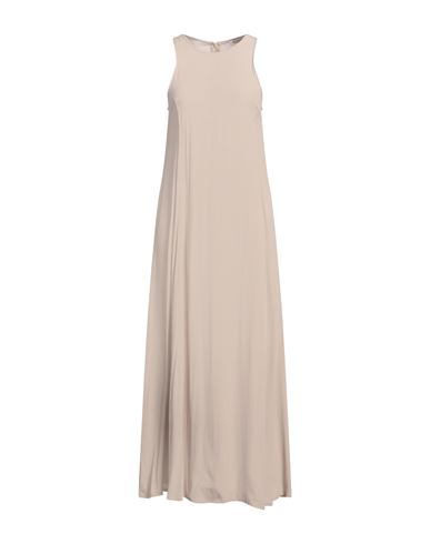 Shop Camicettasnob Woman Maxi Dress Sand Size 12 Viscose In Beige