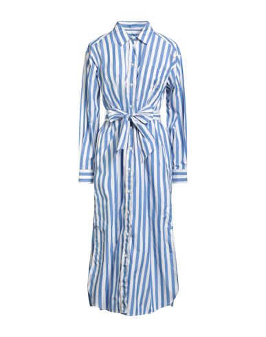 Weekend Max Mara Woman Midi Dress Light Blue Size 14 Cotton