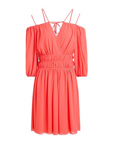 Rebel Queen By Liu •jo Woman Mini Dress Coral Size L Polyester