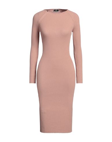Shop Elisabetta Franchi Woman Midi Dress Blush Size 10 Viscose, Polyester