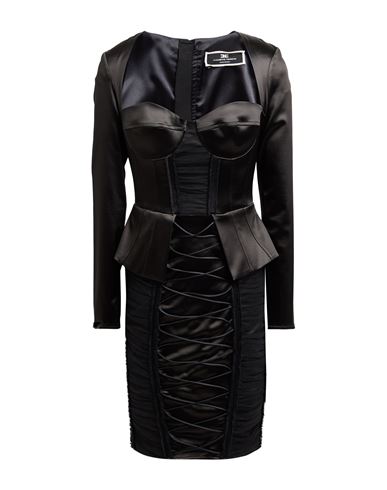Elisabetta Franchi Woman Mini Dress Black Size 8 Acetate, Polyamide, Elastane