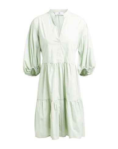 Anna Seravalli Woman Mini Dress Light Green Size 6 Cotton, Polyamide, Elastane