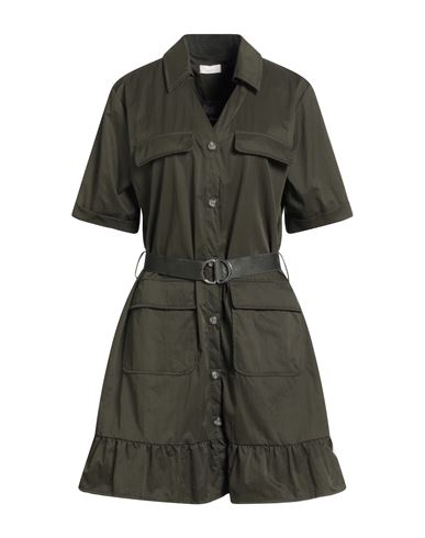 Liu •jo Woman Mini Dress Military Green Size 12 Polyester, Polyamide In Green