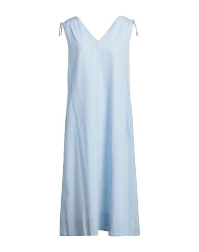 Peserico Woman Midi Dress Sky Blue Size 6 Cotton In Blue