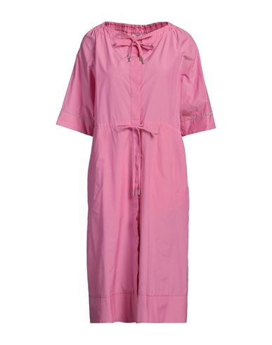 Peserico Woman Midi Dress Fuchsia Size 6 Cotton, Polyester In Pink