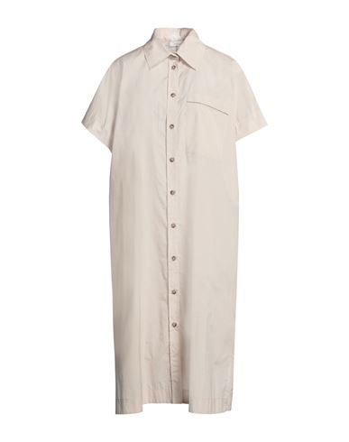 Shop Peserico Woman Midi Dress Beige Size 8 Cotton, Polyester