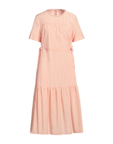Shop Peserico Woman Midi Dress Apricot Size 6 Cotton, Polyester In Orange