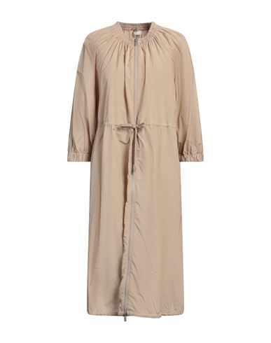 PESERICO PESERICO WOMAN MIDI DRESS CAMEL SIZE 12 COTTON, POLYESTER 