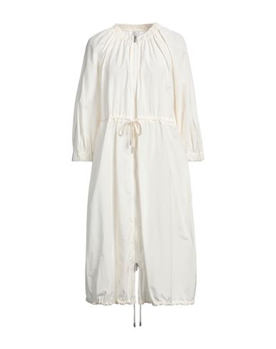 Shop Peserico Woman Midi Dress Ivory Size 6 Cotton, Polyester In White