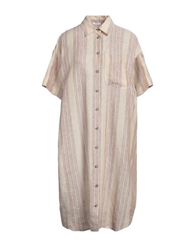 Peserico Woman Midi Dress Beige Size 6 Linen In Beige