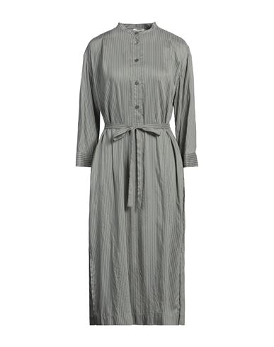 Shop Peserico Woman Midi Dress Military Green Size 8 Viscose, Silk