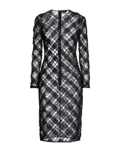 Elisabetta Franchi Woman Midi Dress Black Size 6 Polyamide, Plastic In Black