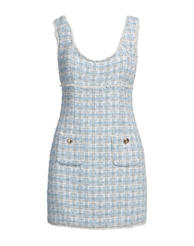 Sandro Woman Mini Dress Light Blue Size 10 Polyester, Acrylic, Metallic Fiber In Blue