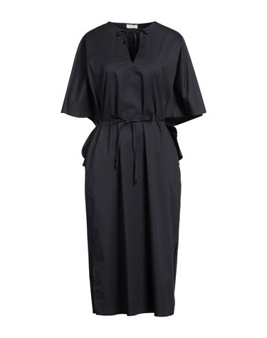 Shop Peserico Woman Midi Dress Midnight Blue Size 8 Cotton, Elastane