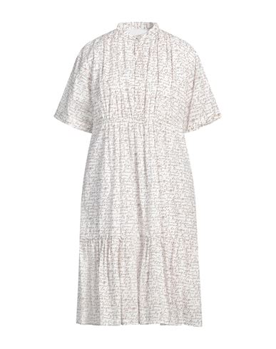 Shop Peserico Woman Midi Dress White Size 6 Cotton