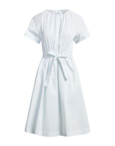 Peserico Easy Woman Midi Dress Sky Blue Size 6 Cotton, Polyamide, Elastane In Blue