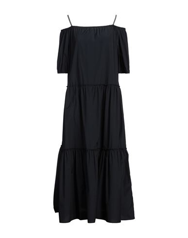 Shop Peserico Woman Maxi Dress Midnight Blue Size 10 Cotton, Polyester
