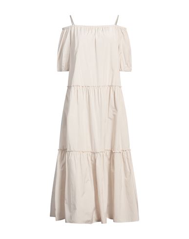 Peserico Woman Maxi Dress Beige Size 10 Cotton, Polyester In Beige