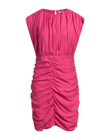 Sandro Gerafftes Minikleid Aus Twill In Knitteroptik In Pink
