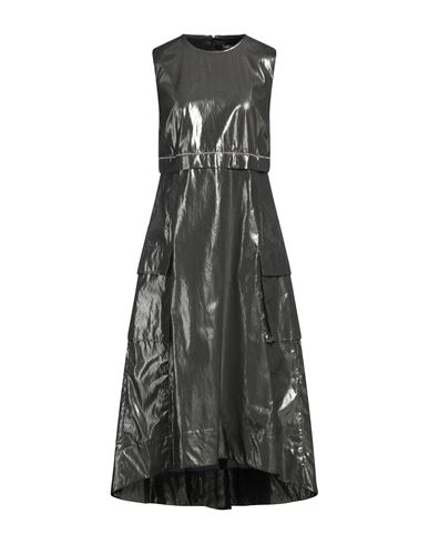 Peserico Woman Midi Dress Lead Size 6 Cotton, Polyester In Grey