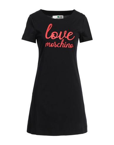 Love Moschino Woman Mini Dress Black Size 10 Cotton In Black