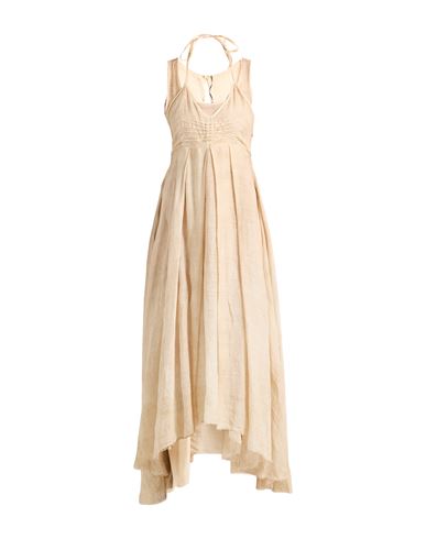 Masnada Woman Maxi Dress Beige Size 8 Ramie In Beige