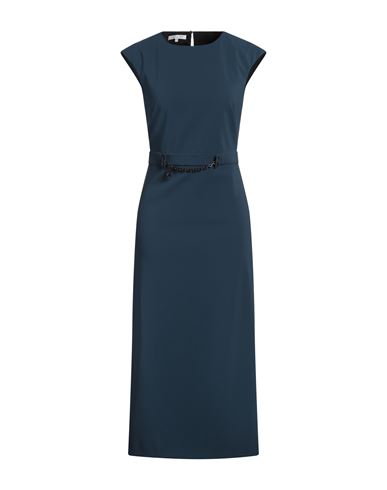PATRIZIA PEPE PATRIZIA PEPE WOMAN MIDI DRESS DEEP TEAL SIZE 10 POLYESTER, ELASTANE 