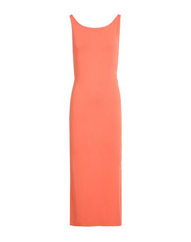 Shop Calvin Klein Jeans Est.1978 Calvin Klein Jeans Woman Midi Dress Orange Size L Modal, Polyester, Elastane