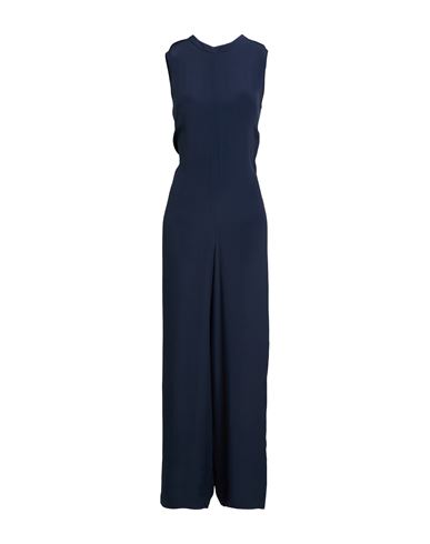 Ottod'ame Woman Jumpsuit Midnight Blue Size 10 Acetate, Silk In Blue
