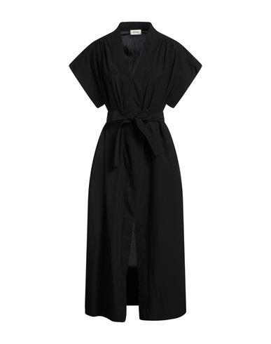 Ottod'ame Woman Midi Dress Black Size 12 Cotton In Black