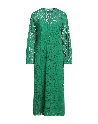 Valentino Garavani Woman Maxi Dress Green Size 12 Viscose, Cotton, Polyamide In Green