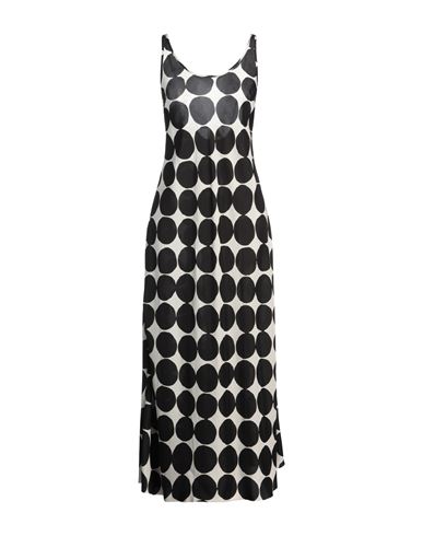 Masnada Woman Maxi Dress Black Size 8 Linen, Viscose In Black