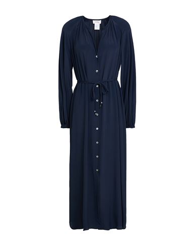 Ottod'ame Woman Midi Dress Navy Size 8 Acetate, Silk
