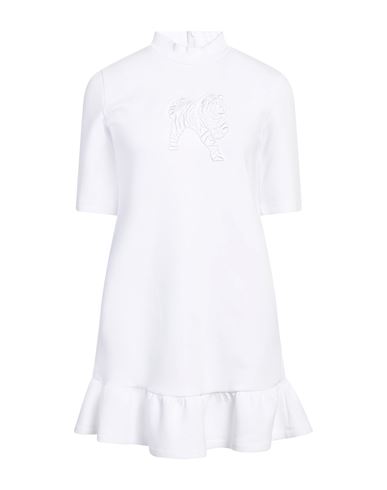 Shop Emporio Armani Woman Mini Dress White Size 4 Cotton, Polyester, Elastane
