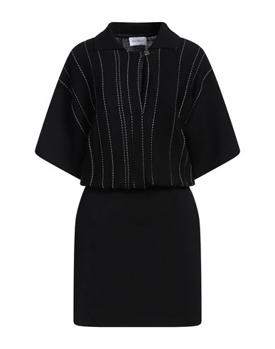 Ferragamo Woman Midi Dress Black Size L Virgin Wool In Black