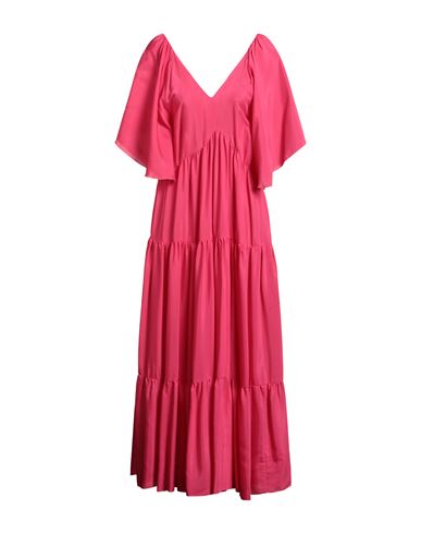Rebel Queen By Liu •jo Woman Midi Dress Fuchsia Size M Viscose In Pink