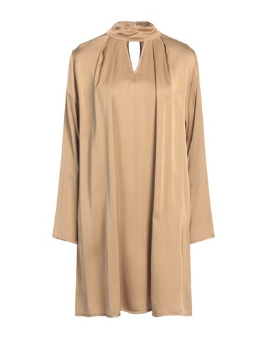 Manila Grace Woman Mini Dress Camel Size 8 Viscose