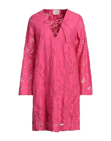 Mariuccia Woman Mini Dress Fuchsia Size M Cotton, Polyamide, Elastane In Pink
