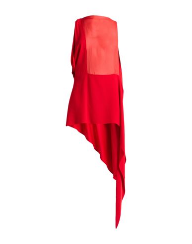 Ferragamo Asymmetrical-design Silk Dress In Red
