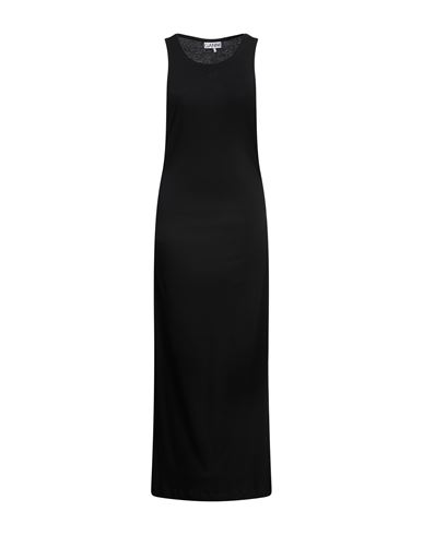 Ganni Woman Maxi Dress Black Size S Organic Cotton, Elastane