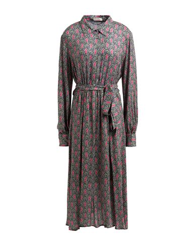 Camicettasnob Woman Midi Dress Grey Size 10 Viscose In Grey
