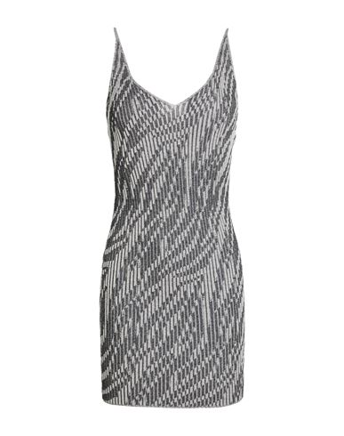 Jacquemus Woman Mini Dress Grey Size 8 Cotton, Polyamide