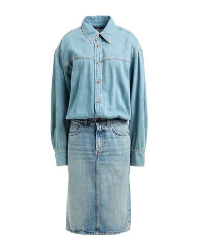 Haikure Woman Midi Dress Blue Size M Cotton In Blue