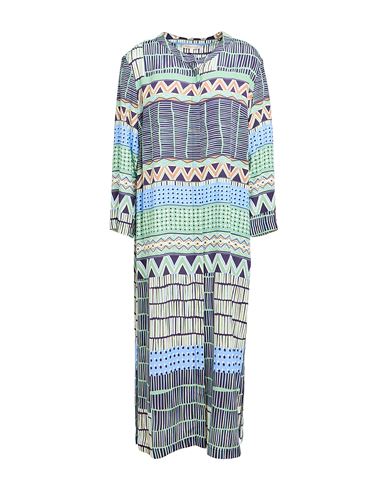 CAMICETTASNOB CAMICETTASNOB WOMAN MIDI DRESS LIGHT GREEN SIZE 6 VISCOSE 