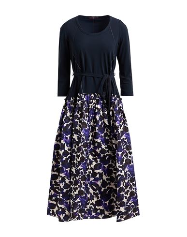 High Happiness Stretch-jersey And Taffeta Midi Dress In Purple