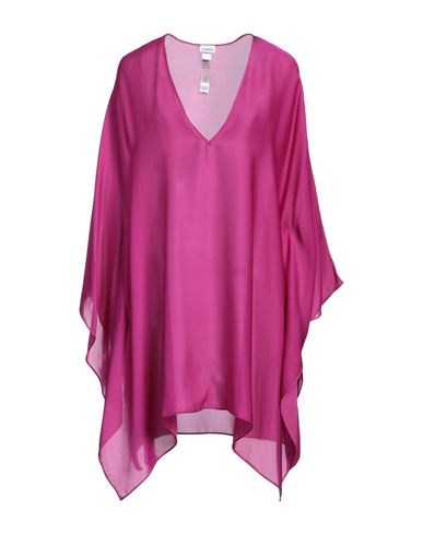 Shop La Perla Woman Mini Dress Magenta Size L Silk, Viscose