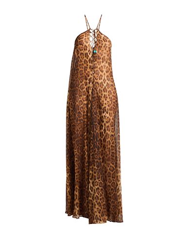 Shop La Perla Woman Maxi Dress Camel Size L Polyester