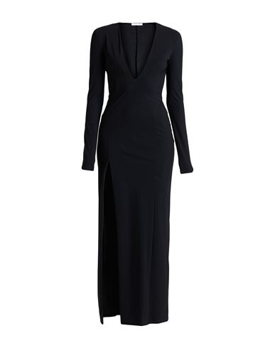 PATRIZIA PEPE PATRIZIA PEPE WOMAN MAXI DRESS BLACK SIZE 3 POLYAMIDE, ELASTANE 